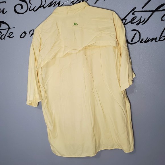 World Wide Sportsman Vented Fishing Shirt Mens Yellow Short Sleeve, 2X - Picture 5 of 6